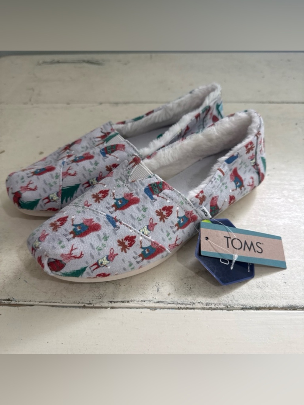 TOMS Women's Holiday Print Alpargata NWT Women’s Shoes - Sz. 8